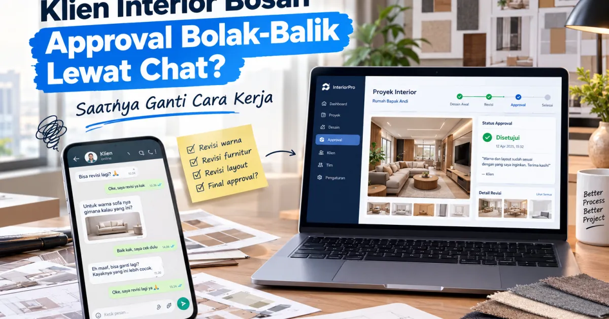 Klien Interior Bosan Approval Bolak-Balik Lewat Chat? Saatnya Ganti Cara Kerja