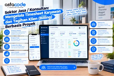 Sektor Jasa / Konsultan: Mengelola Timesheet Karyawan dan Tagihan Klien (Billing) Berbasis Proyek