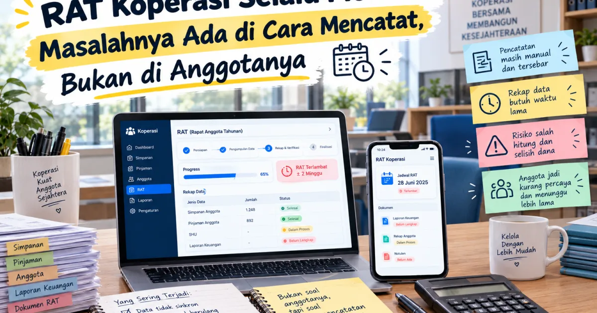 RAT Koperasi Selalu Molor? Masalahnya Ada di Cara Mencatat, Bukan di Anggotanya