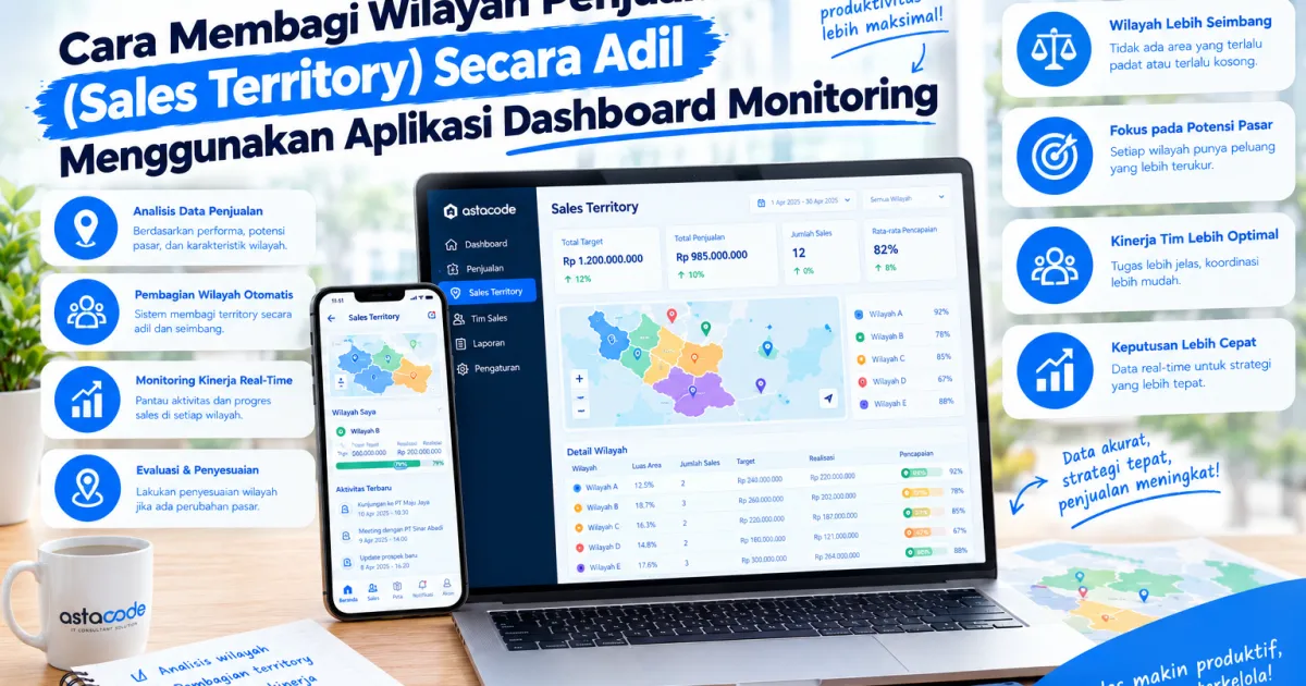 Cara Membagi Wilayah Penjualan (Sales Territory) Secara Adil Menggunakan Aplikasi Dashboard Monitoring