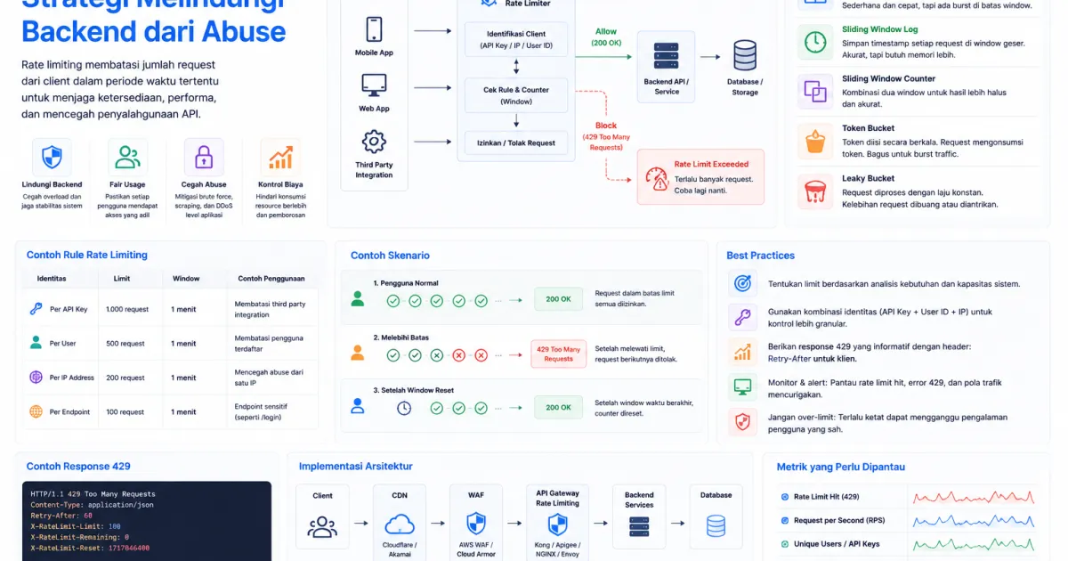 API Rate Limiting: Strategi Melindungi Backend dari Abuse