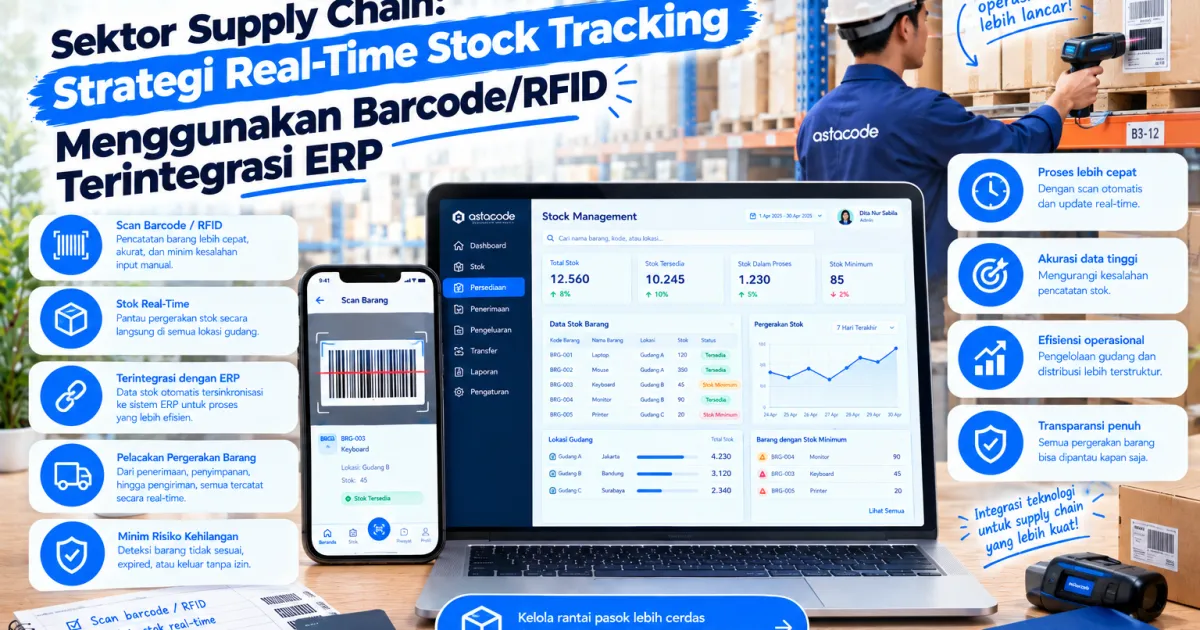 Sektor Supply Chain: Strategi Real-Time Stock Tracking Menggunakan Barcode/RFID Terintegrasi ERP