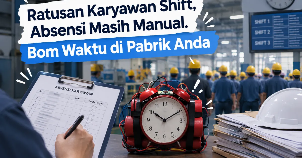 Ratusan Karyawan Shift, Absensi Masih Manual. Bom Waktu di Pabrik Anda