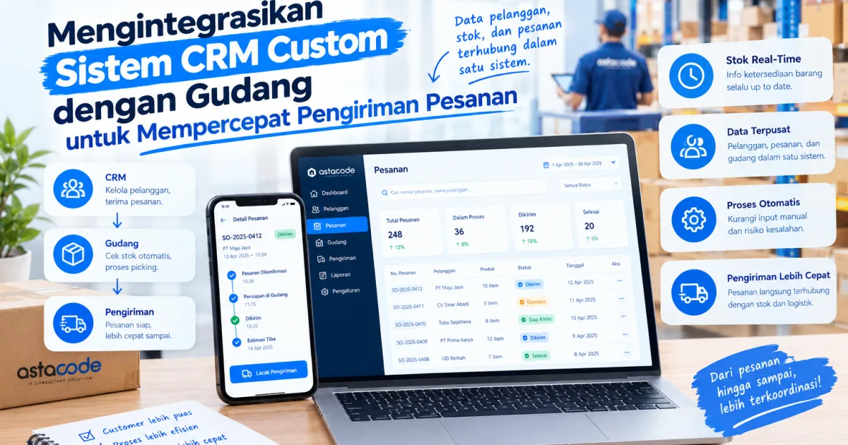 Mengintegrasikan Sistem CRM Custom dengan Gudang untuk Mempercepat Pengiriman Pesanan