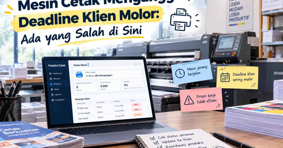 Mesin Cetak Menganggur, Deadline Klien Molor: Ada yang Salah di Sini