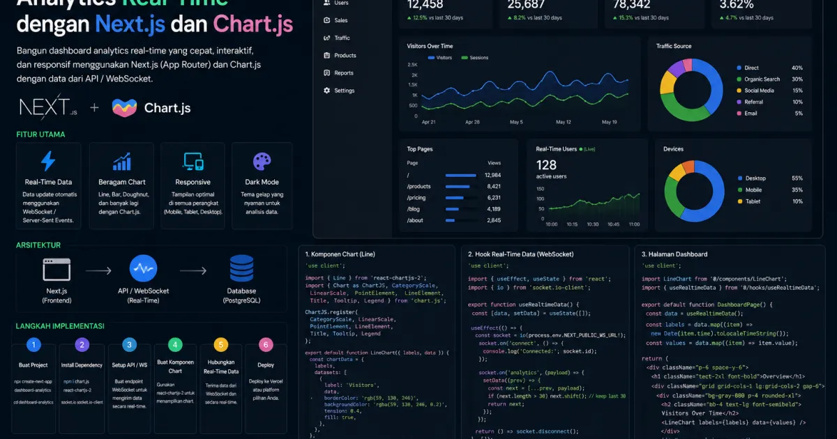 Membuat Dashboard Analytics Real-Time dengan Next.js dan Chart.js