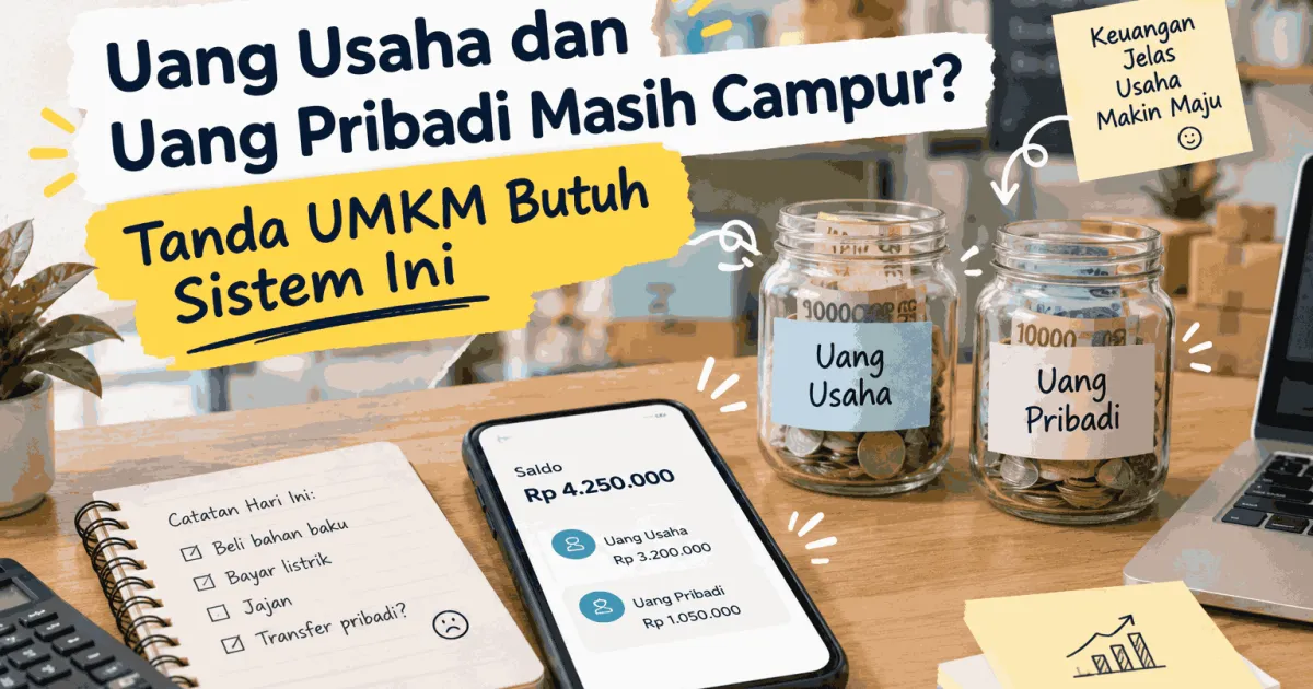 Uang Usaha dan Uang Pribadi Masih Campur? Tanda UMKM Butuh Sistem Ini