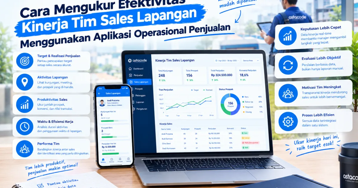 Cara Mengukur Efektivitas Kinerja Tim Sales Lapangan Menggunakan Aplikasi Operasional Penjualan
