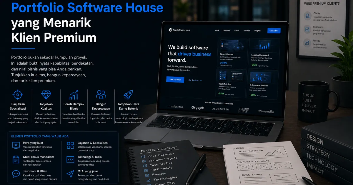 Membangun Portfolio Software House yang Menarik Klien Premium