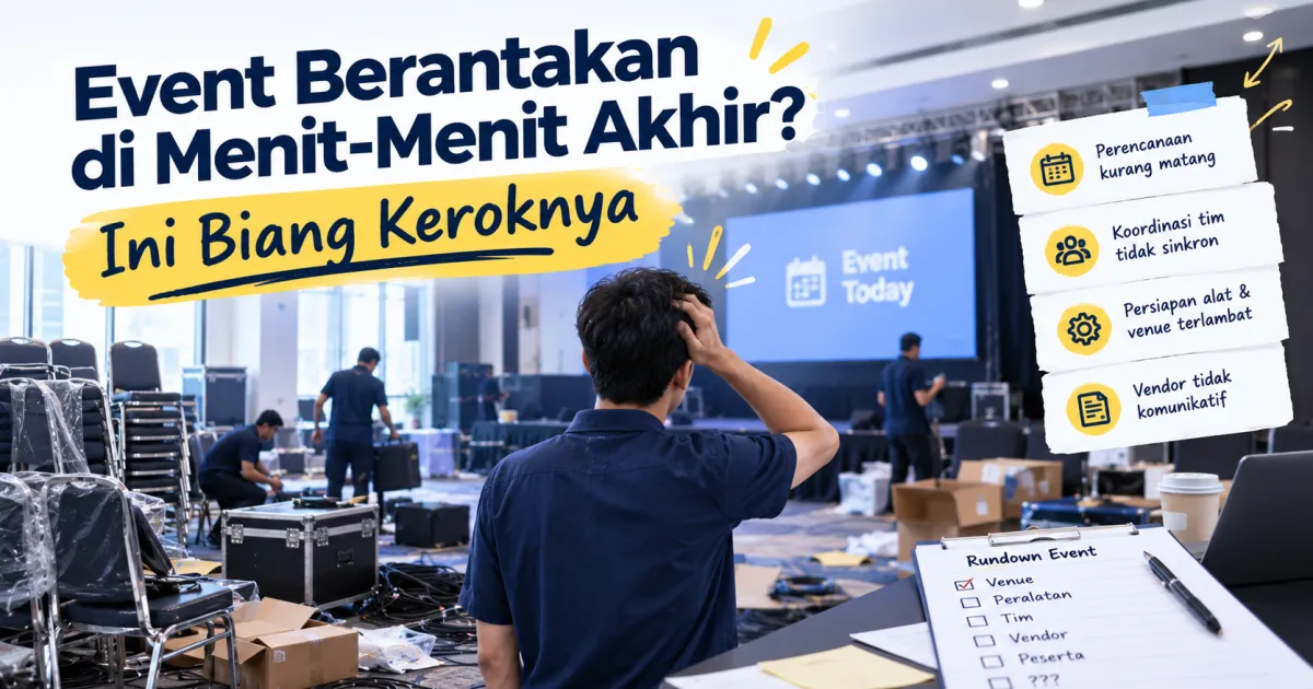 Event Berantakan di Menit-Menit Akhir? Ini Biang Keroknya