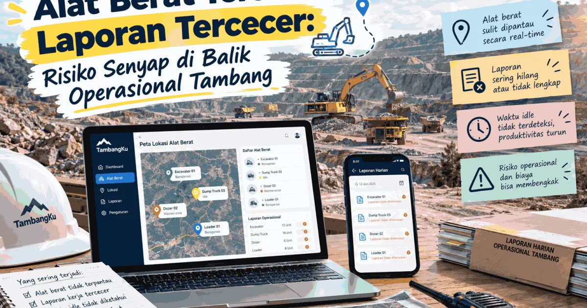 Alat Berat Tersebar, Laporan Tercecer: Risiko Senyap di Balik Operasional Tambang