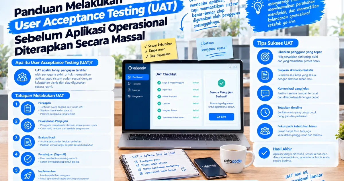 Panduan Melakukan User Acceptance Testing (UAT) Sebelum Aplikasi Operasional Diterapkan Secara Massal