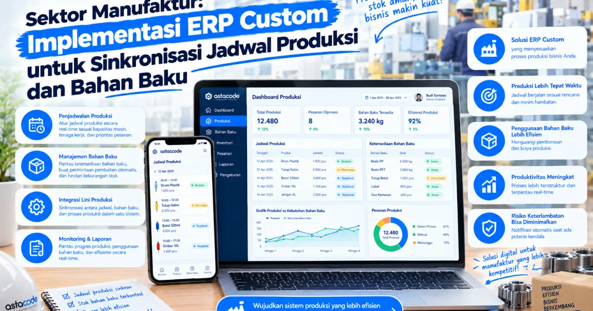 Sektor Manufaktur: Implementasi ERP Custom untuk Sinkronisasi Jadwal Produksi dan Bahan Baku