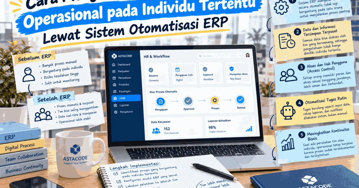 Cara Mengurangi Ketergantungan Operasional pada Individu Tertentu Lewat Sistem Otomatisasi ERP