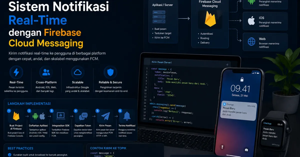 Membangun Sistem Notifikasi Real-Time dengan Firebase Cloud Messaging