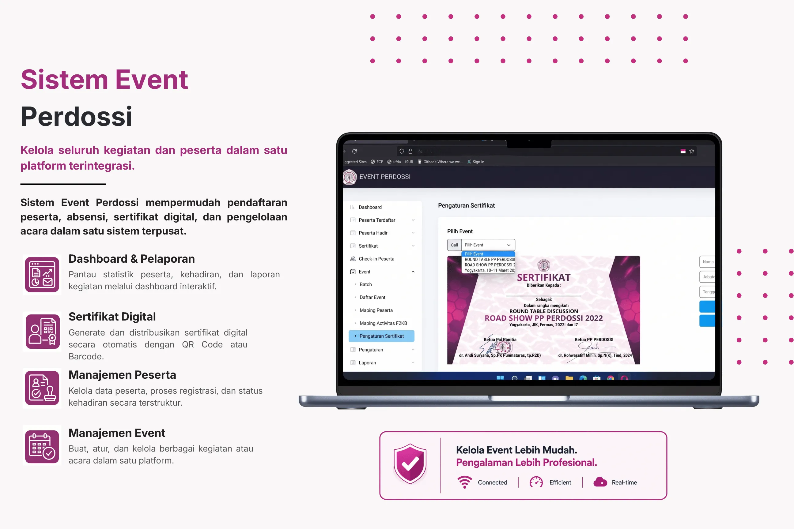 Sistem Event Perdossi — tampilan 2