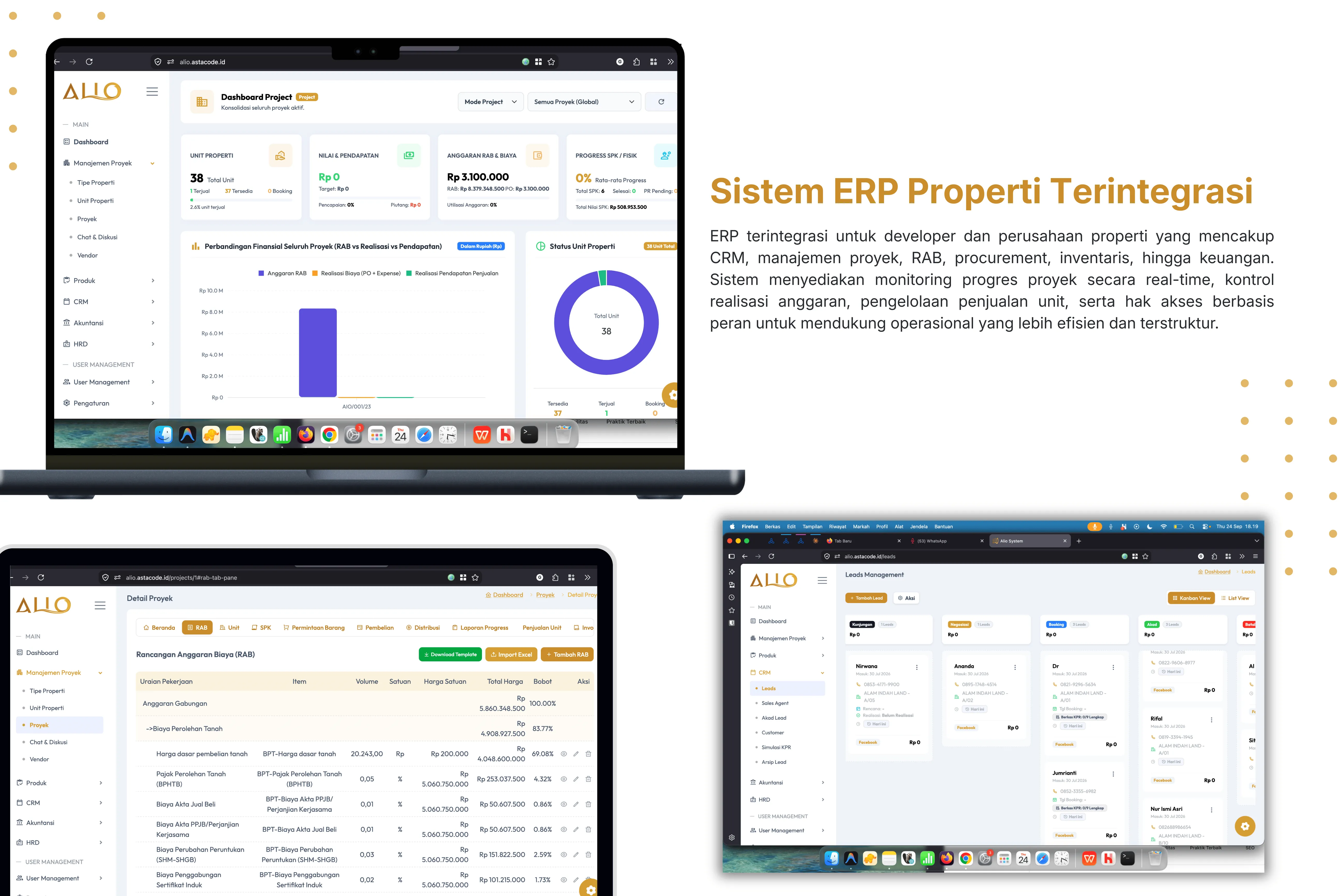 ALIO – Sistem ERP Properti Terintegrasi