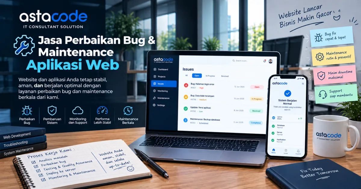 Jasa Perbaikan Bug & Maintenance Aplikasi Web