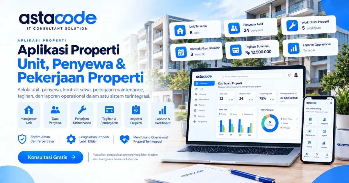 Aplikasi Properti untuk Unit, Penyewa & Pekerjaan Properti