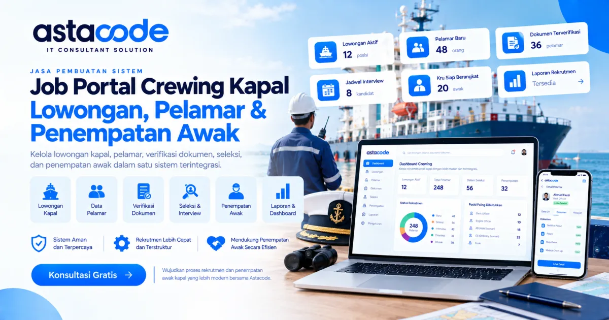 Jasa Pembuatan Sistem Job Portal Crewing Kapal