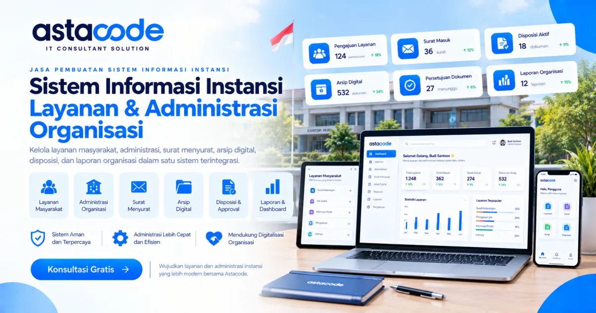 Jasa Pembuatan Sistem Informasi Instansi untuk Layanan & Administrasi Organisasi