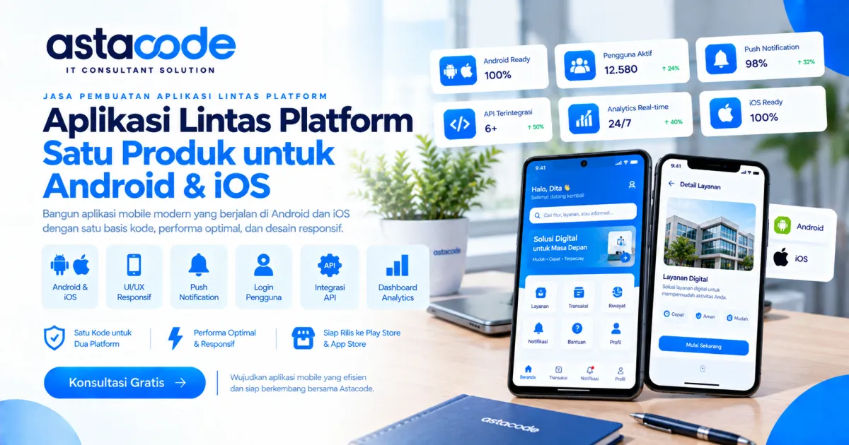 Jasa Pembuatan Aplikasi Lintas Platform untuk Android & iOS